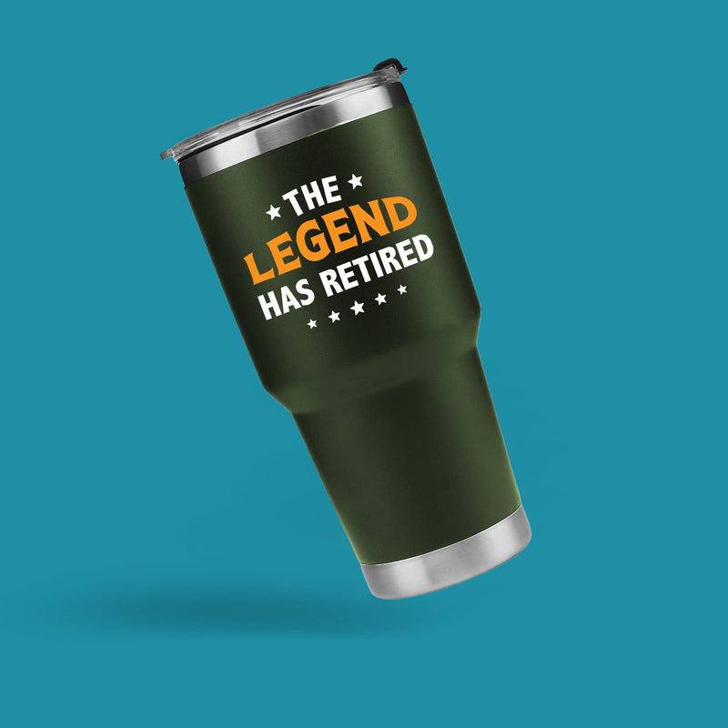 The Legend Has Retired Vacuum Insulated Stainless Steel Tumbler Khaki