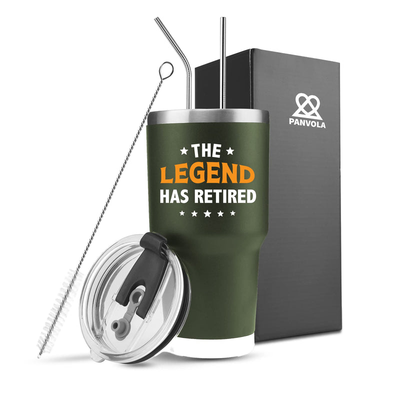 The Legend Has Retired Vacuum Insulated Stainless Steel Tumbler Khaki