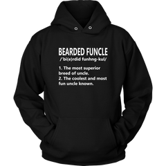 Bearded Funcle Definition Best Uncle Gift Hoodie