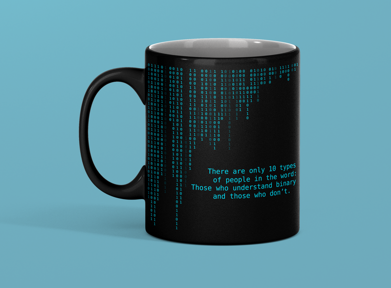 Funny Coffee Mug Binary Computer Programmer Code