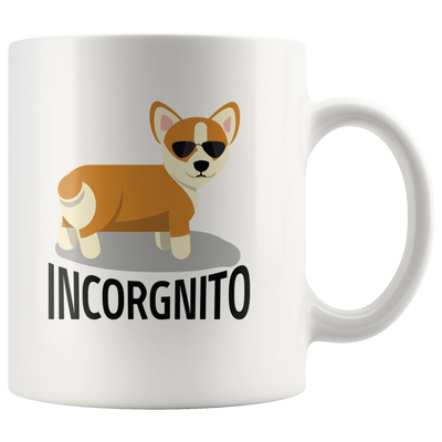 Incorgnito Corgi Dog Funny Gift Idea Ceramic Mug 11oz