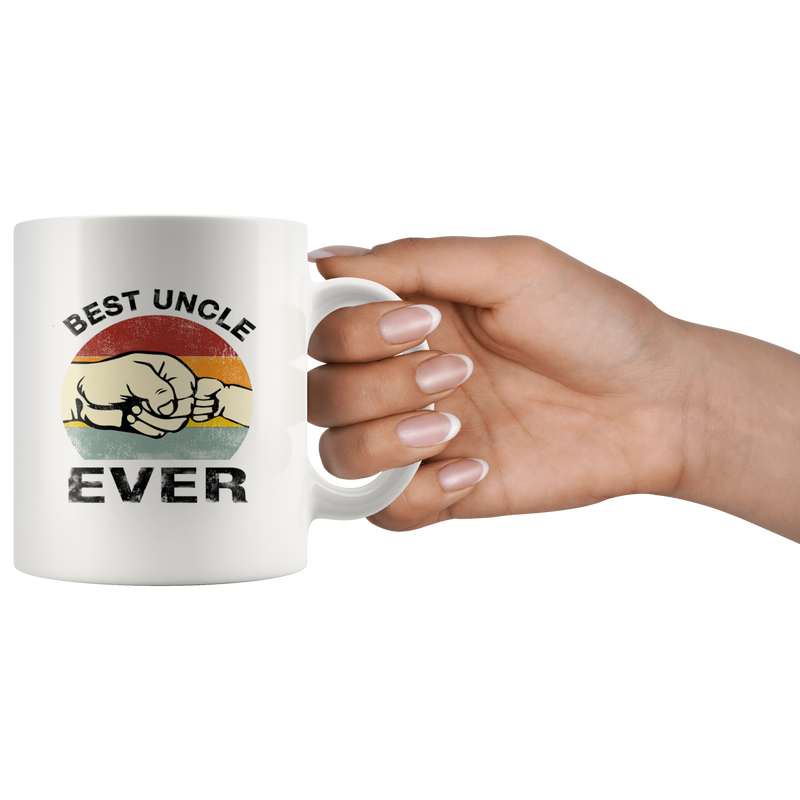 Best Uncle Ever From Niece Nephew Brother Sister Family Coffee Mug 11oz White