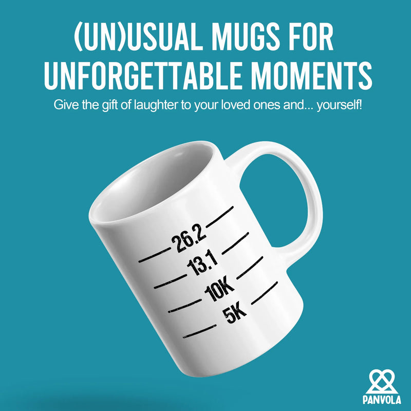 Runner's Measurement Gifts for Marathon Runners Ceramic Mug 11 oz White - Panvola