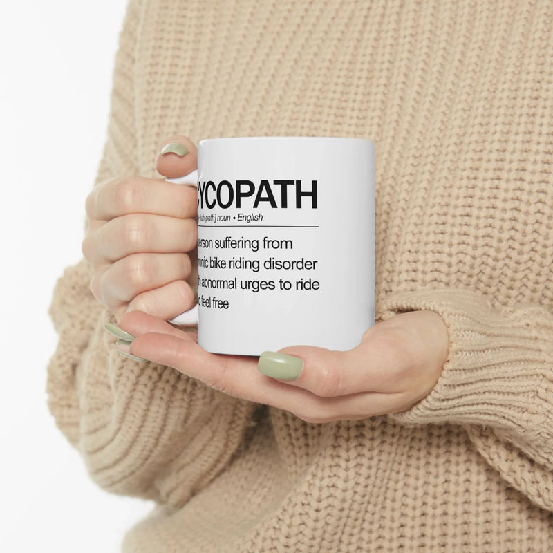 Personalized Cycopath Definition Customized Ceramic Mug 11 oz White - Panvola
