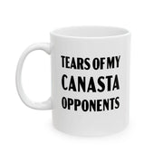 Personalized Tears of My Canasta Opponents Customized Ceramic Mug 11 oz White - Panvola