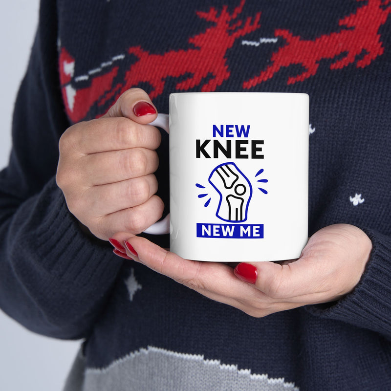 Copy of Personalized New Knee New Me Customized Ceramic Mug 11 oz White