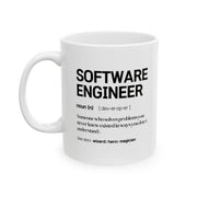 Personalized Software Engineer Definition Ceramic Mug 11 oz White - Panvola