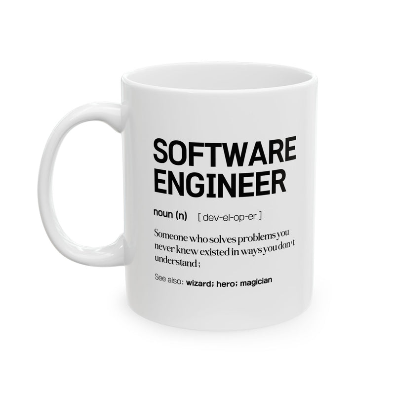 Personalized Software Engineer Definition Ceramic Mug 11 oz White
