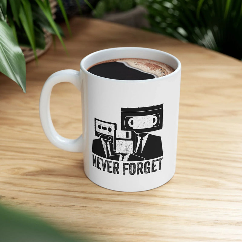 Personalized Never Forget Cassette Tape VHS Customized Ceramic Mug 11 oz White - Panvola