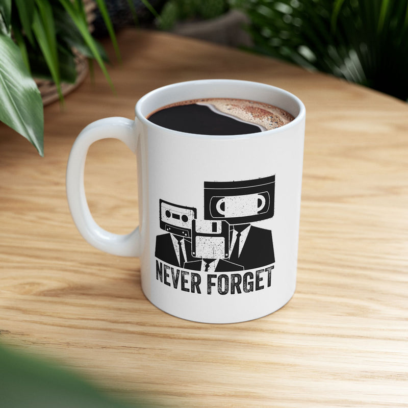 Personalized Never Forget Cassette Tape VHS Customized Ceramic Mug 11 oz White