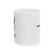 Personalized Cawfee Ceramic Mug 11 oz White - Panvola