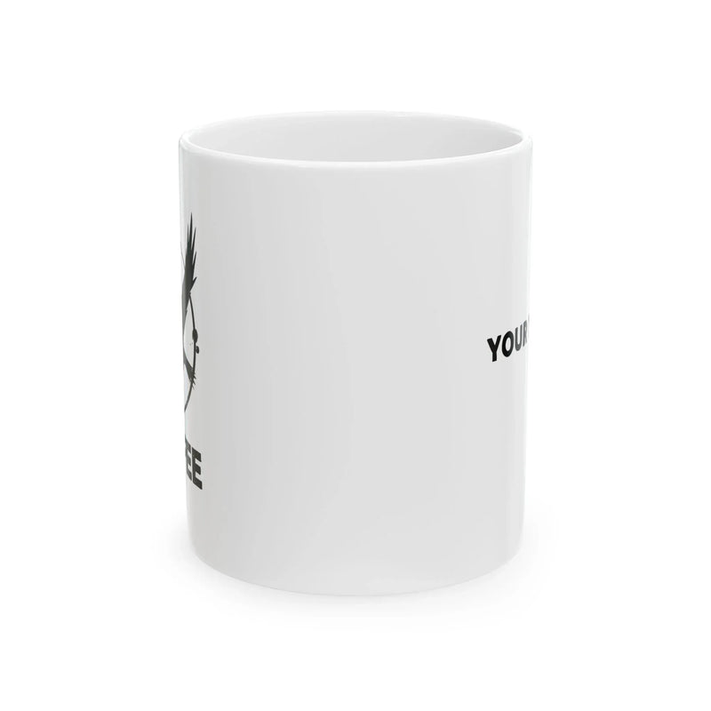 Personalized Cawfee Ceramic Mug 11 oz White - Panvola