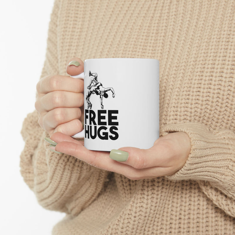 Personalized Free Hugs Customized Ceramic Mug 11 oz White