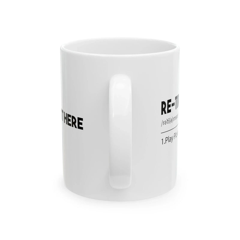 Personalized Retirement Pickleball Definition Ceramic Mug 11 oz White - Panvola