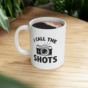 Personalized I Call The Shots Customized Ceramic Mug 11 oz White - Panvola