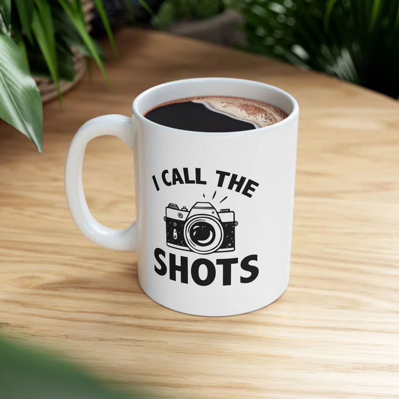 Personalized I Call The Shots Customized Ceramic Mug 11 oz White - Panvola
