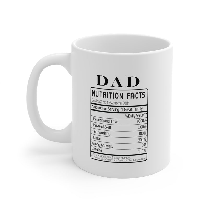 Personalized Dad Nutrition Facts Label Customized Dad&