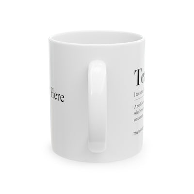 Personalized Teacher Definition Ceramic Mug 11oz White
