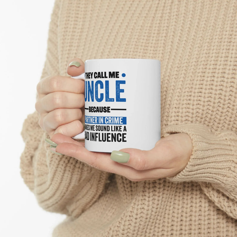 Personalized Uncle Partner In Crime Customized Ceramic Mug 11 oz White - Panvola