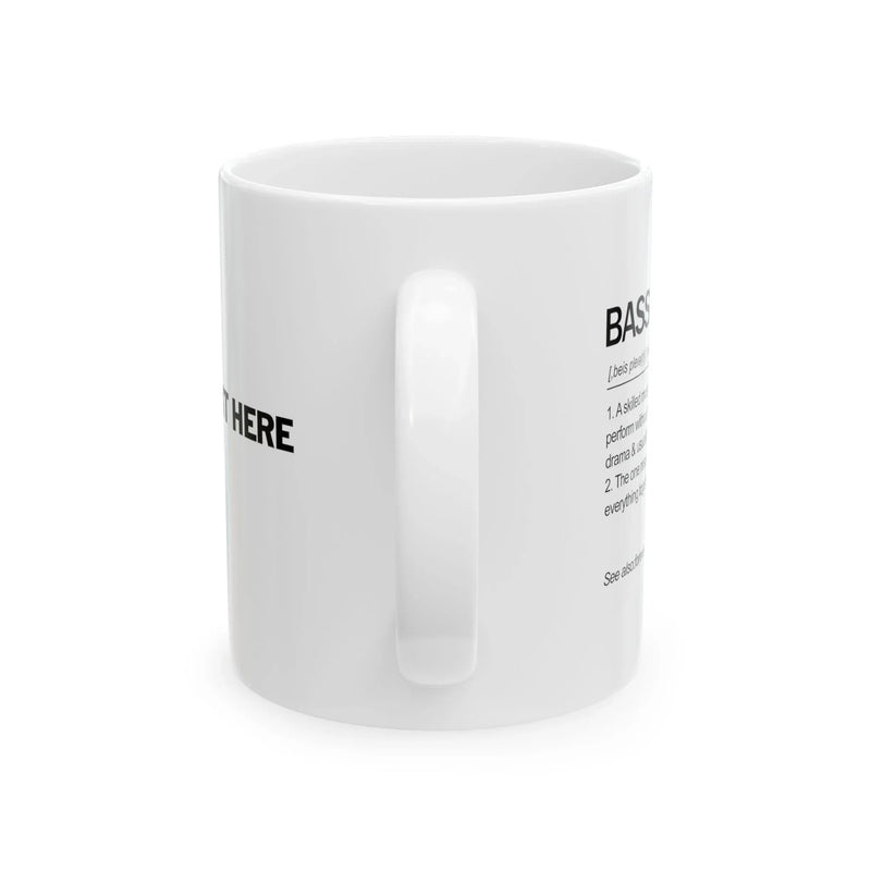 Personalized Bass Player Definition Ceramic Mug 11 oz White - Panvola