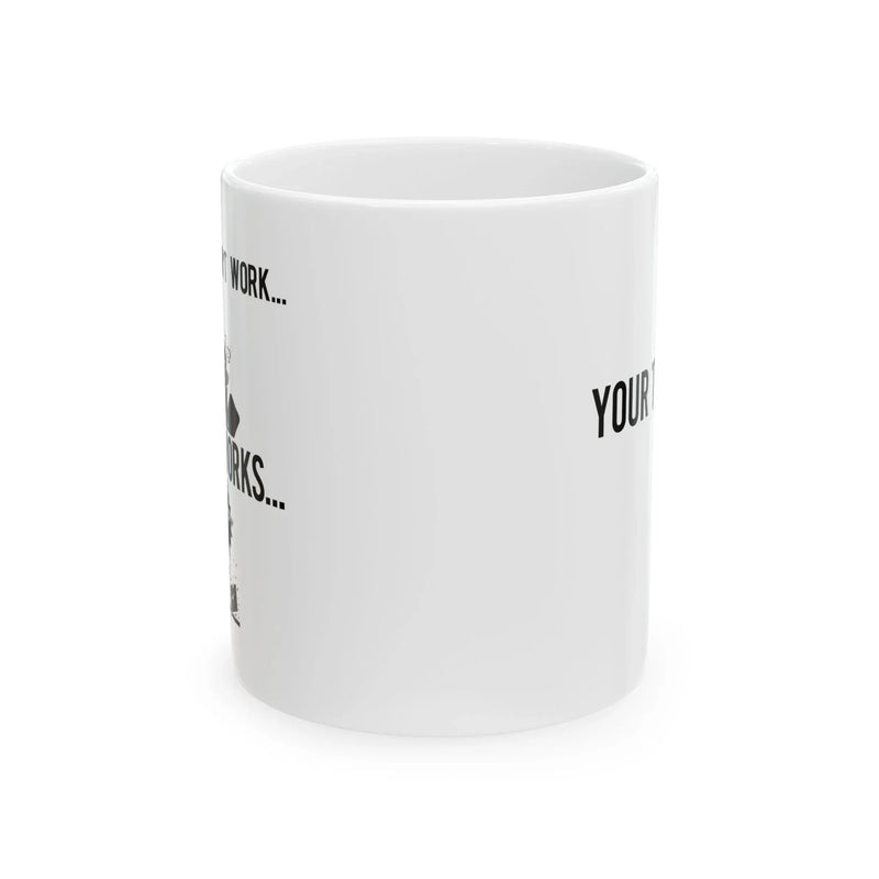 Personalized Code Works Why Customized Ceramic Mug 11 oz White - Panvola
