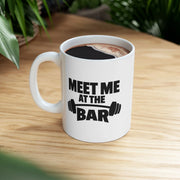 Personalized Meet Me At The Bar Ceramic Mug 11 oz White - Panvola