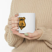 Personalized Lawn Enforcement Officer Ceramic Mug 11 oz White - Panvola