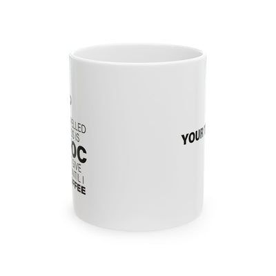 Personalized Coffee Spelled Backward Ceramic Mug 11 oz White