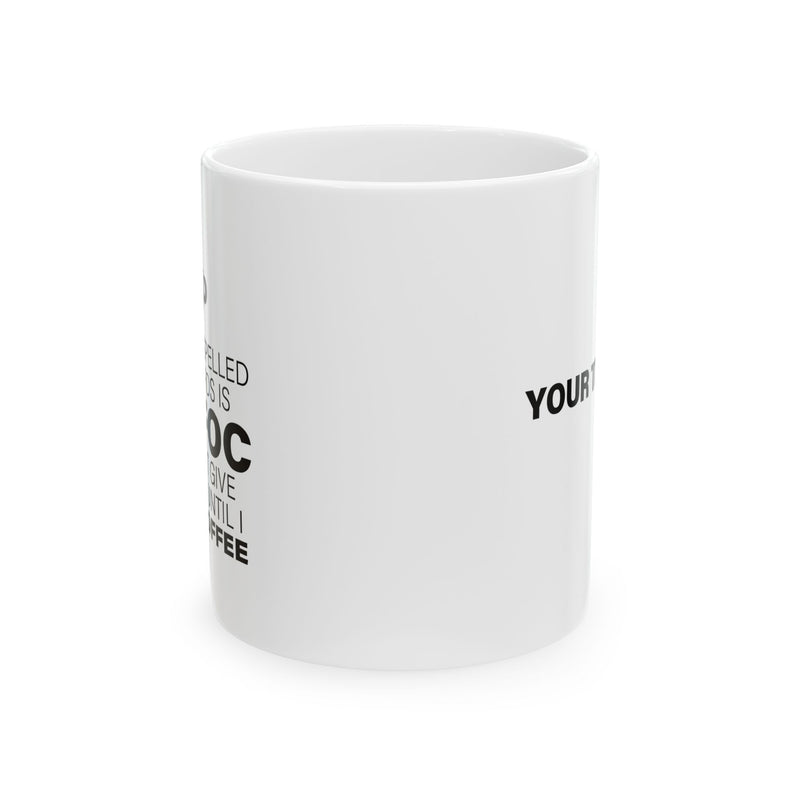 Personalized Coffee Spelled Backward Ceramic Mug 11 oz White