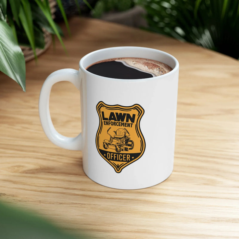 Personalized Lawn Enforcement Officer Ceramic Mug 11 oz White - Panvola