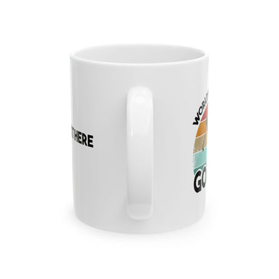 Personalized World's Okayest Golfer Ceramic Mug 11 oz White