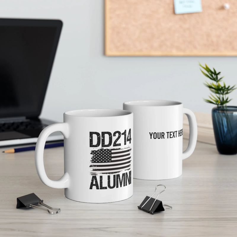 Personalized DD214 Alumni Customized Ceramic Mug 11 oz White - Panvola
