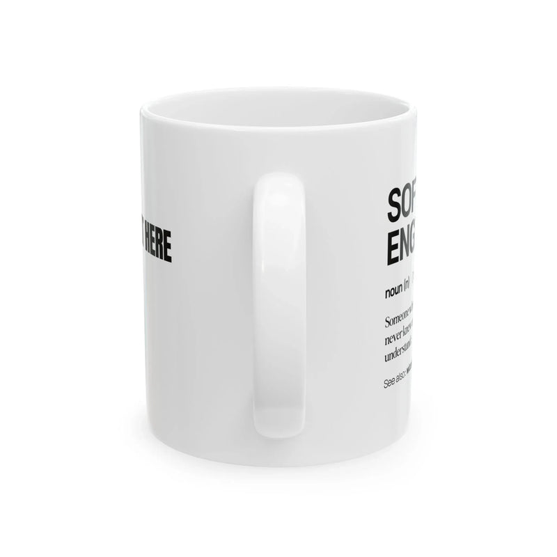 Personalized Software Engineer Definition Ceramic Mug 11 oz White - Panvola