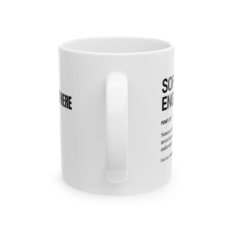 Personalized Software Engineer Definition Ceramic Mug 11 oz White