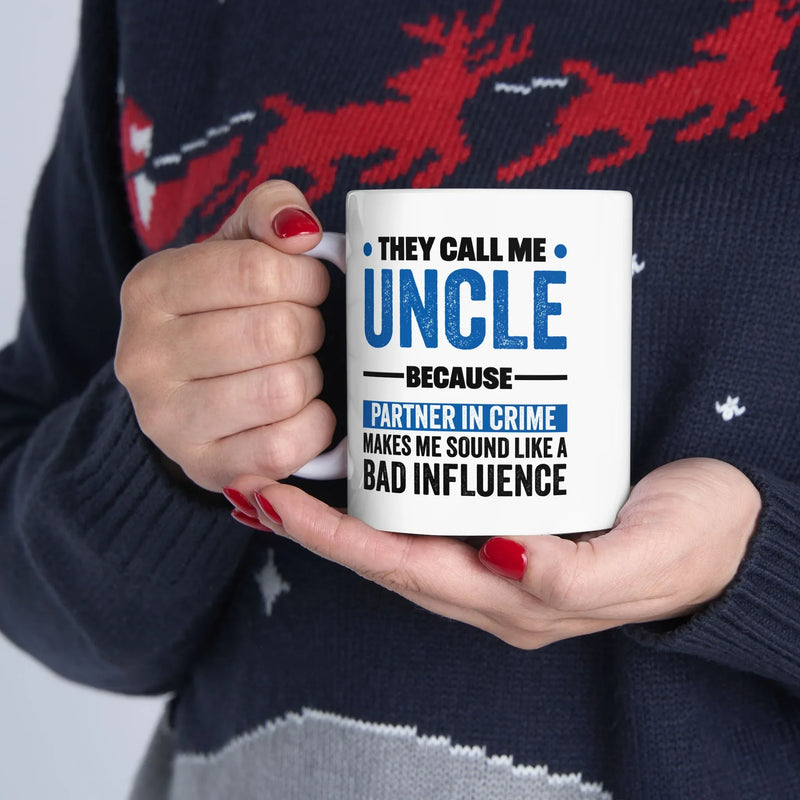 Personalized Uncle Partner In Crime Customized Ceramic Mug 11 oz White - Panvola