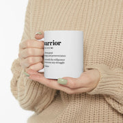Personalized Warrior Definition Customized Ceramic Mug 11 oz White - Panvola