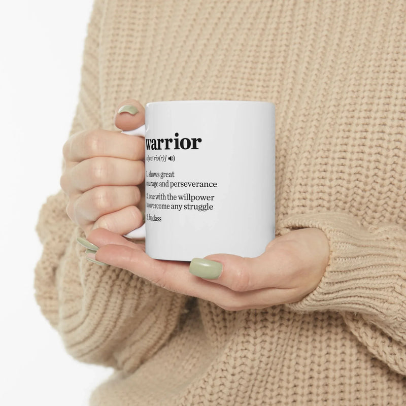 Personalized Warrior Definition Customized Ceramic Mug 11 oz White - Panvola