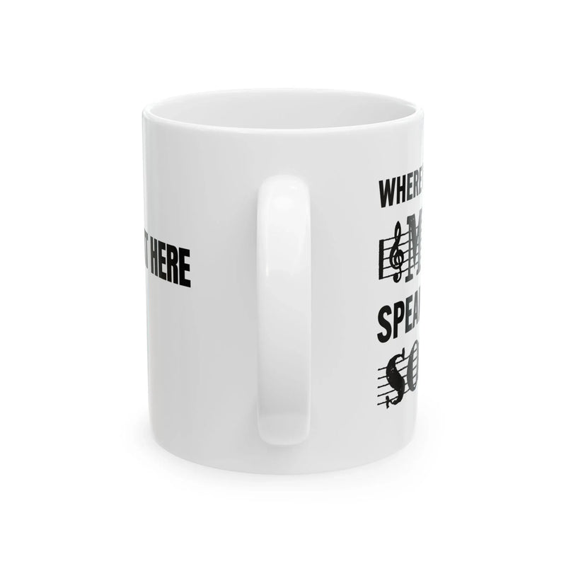 Personalized Where Words Fail Music Speaks Customized Ceramic Mug 11 oz White - Panvola