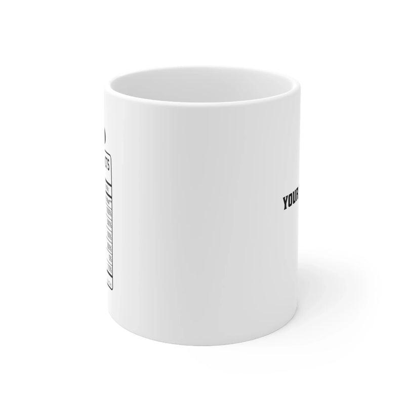 Personalized Dad Nutrition Facts Label Customized Dad's Gifts Fathers Day Ceramic Mug 11oz White - Panvola