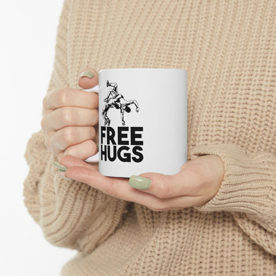 Personalized Free Hugs Customized Ceramic Mug 11oz White