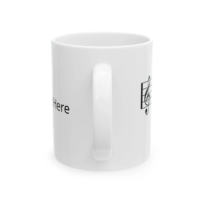 Personalized Music Shh Customized Ceramic Mug 11 oz White - Panvola