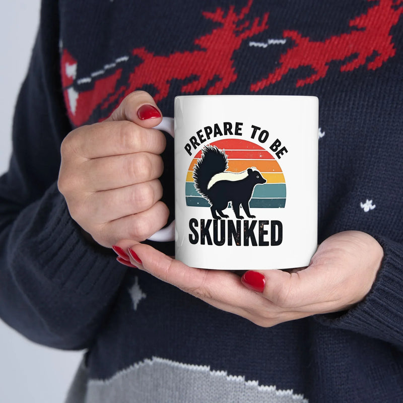 Personalized Prepare To Be Skunked Customized Ceramic Mug 11 oz White - Panvola