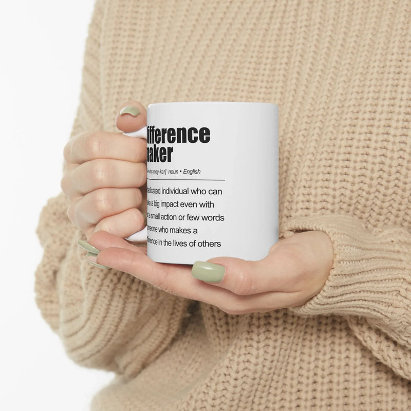 Personalized Difference Maker Definition Customized Ceramic Mug 11 oz White - Panvola