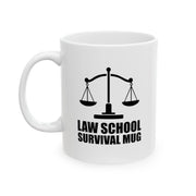 Personalized Law School Survival Mug Ceramic Mug 11 oz White - Panvola