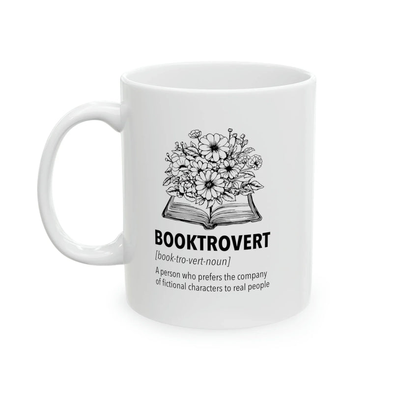 Personalized Booktrovert Customized Book Lover Gifts Ceramic Mug 11 oz White - Panvola