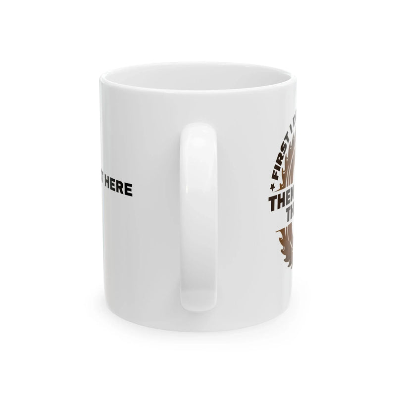 Personalized First I Drink Coffee Then I Build Things Customized Ceramic Mug 11 oz White - Panvola