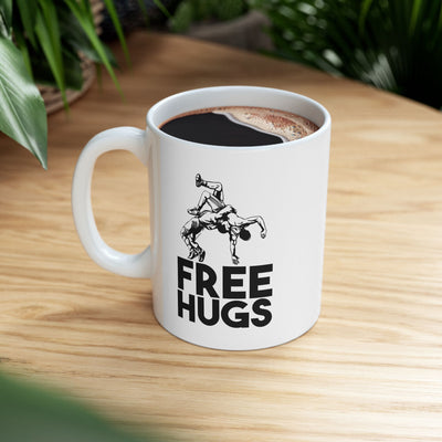 Personalized Free Hugs Customized Ceramic Mug 11 oz White