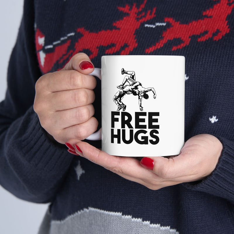 Personalized Free Hugs Customized Ceramic Mug 11 oz White