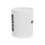 Personalized No One Cares What You Folded Ceramic Mug 11 oz White - Panvola