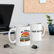 Personalized El Mejor Abuelo Ceramic Mug 11 oz White - Panvola